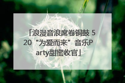 浪漫音浪席卷铜鼓 520“为爱而来”音乐Party甜蜜收官