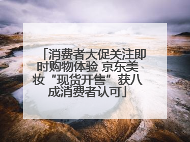 消费者大促关注即时购物体验 京东美妆“现货开售”获八成消费者认可