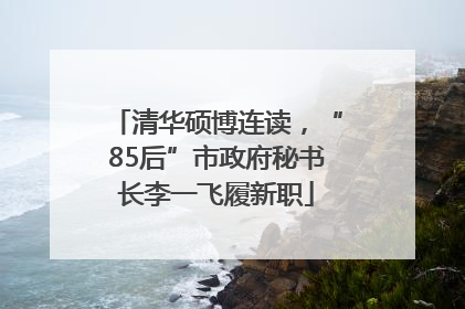 清华硕博连读，“85后”市政府秘书长李一飞履新职
