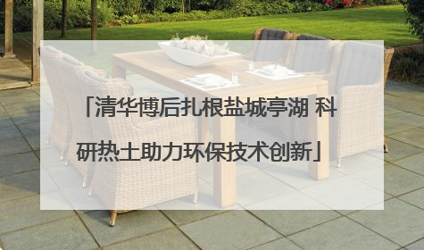 清华博后扎根盐城亭湖 科研热土助力环保技术创新