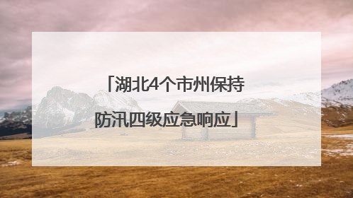 湖北4个市州保持防汛四级应急响应