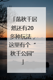 荡秋千居然还有20多种玩法，这里有个“秋千公园”