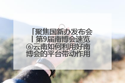 聚焦国新办发布会丨第9届南博会速览⑥云南如何利用好南博会的平台带动作用，深化与南亚国家的交流与合作？