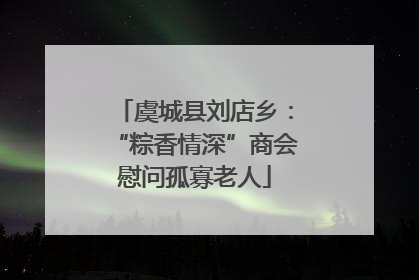 虞城县刘店乡：“粽香情深”商会慰问孤寡老人