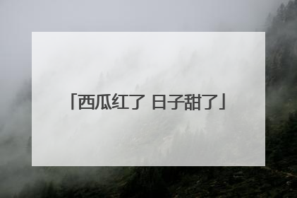 西瓜红了 日子甜了