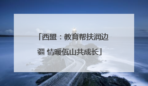 西盟：教育帮扶润边疆 情暖佤山共成长