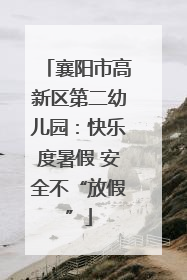 襄阳市高新区第二幼儿园：快乐度暑假 安全不“放假”