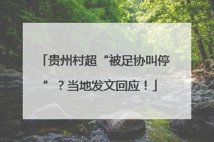 贵州村超“被足协叫停”？当地发文回应！