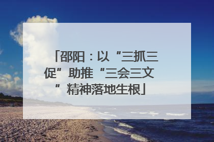 邵阳：以“三抓三促”助推“三会三文”精神落地生根