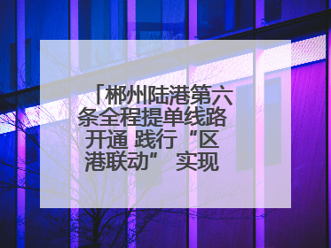 郴州陆港第六条全程提单线路开通 践行“区港联动” 实现“半日通关”