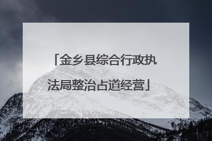 金乡县综合行政执法局整治占道经营