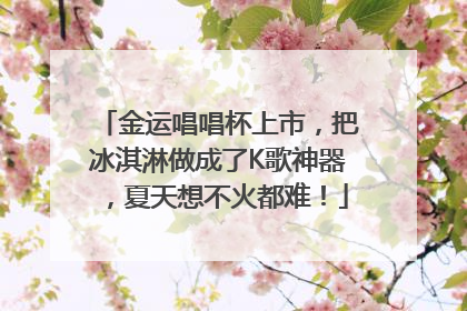 金运唱唱杯上市，把冰淇淋做成了K歌神器，夏天想不火都难！