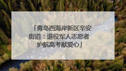 青岛西海岸新区辛安街道：退役军人志愿者护航高考献爱心