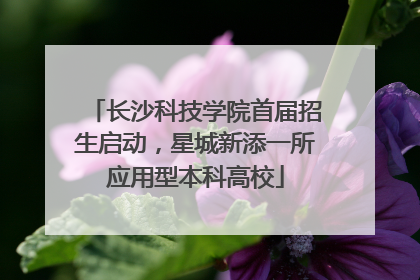 长沙科技学院首届招生启动，星城新添一所应用型本科高校