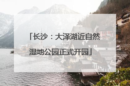长沙：大泽湖近自然湿地公园正式开园