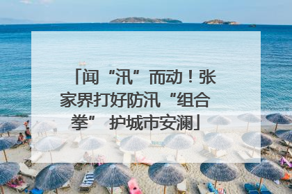 闻“汛”而动！张家界打好防汛“组合拳” 护城市安澜