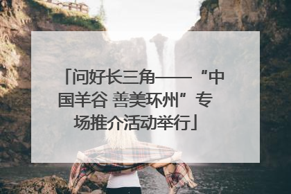 问好长三角——“中国羊谷 善美环州”专场推介活动举行