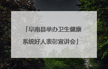 阜南县举办卫生健康系统好人表彰宣讲会