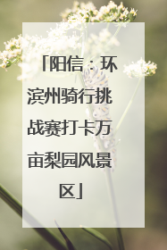 阳信：环滨州骑行挑战赛打卡万亩梨园风景区