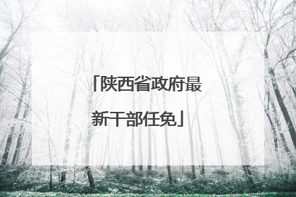 陕西省政府最新干部任免