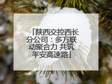 陕西交控西长分公司：多方联动聚合力 共筑平安高速路
