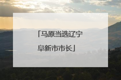 马原当选辽宁阜新市市长