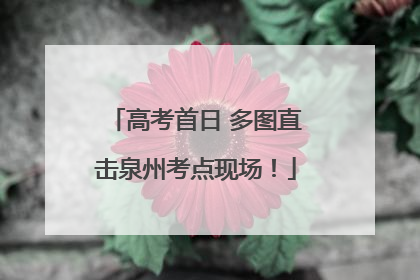 高考首日 多图直击泉州考点现场！