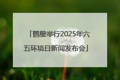 鹤壁举行2025年六五环境日新闻发布会