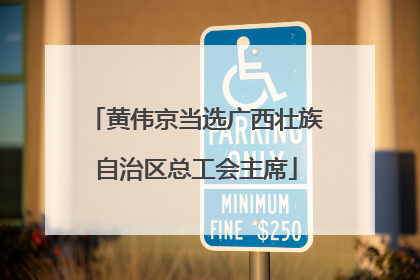 黄伟京当选广西壮族自治区总工会主席