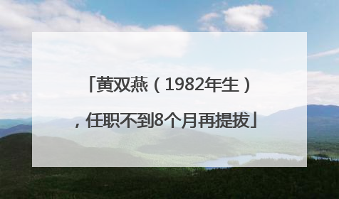 黄双燕（1982年生），任职不到8个月再提拔