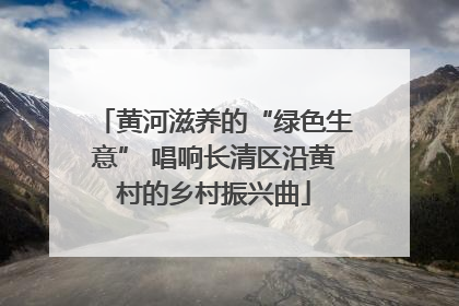 黄河滋养的“绿色生意” 唱响长清区沿黄村的乡村振兴曲