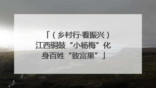 （乡村行·看振兴）江西铜鼓“小杨梅”化身百姓“致富果”