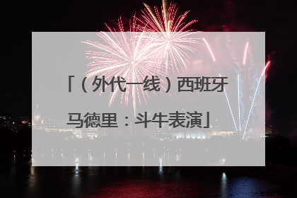 （外代一线）西班牙马德里：斗牛表演