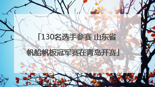 130名选手参赛 山东省帆船帆板冠军赛在青岛开赛