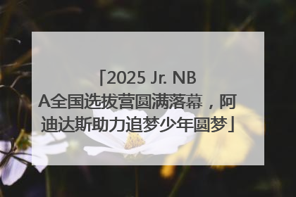 2025 Jr. NBA全国选拔营圆满落幕，阿迪达斯助力追梦少年圆梦