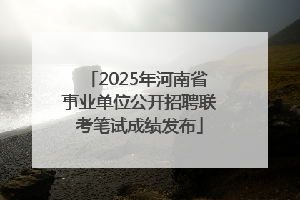 2025年河南省事业单位公开招聘联考笔试成绩发布
