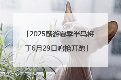 2025麟游夏季半马将于6月29日鸣枪开跑