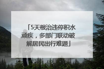 5天根治违停积水顽疾，多部门联动破解居民出行难题