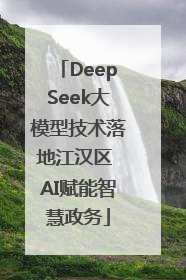 DeepSeek大模型技术落地江汉区 AI赋能智慧政务