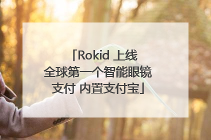 Rokid 上线全球第一个智能眼镜支付 内置支付宝